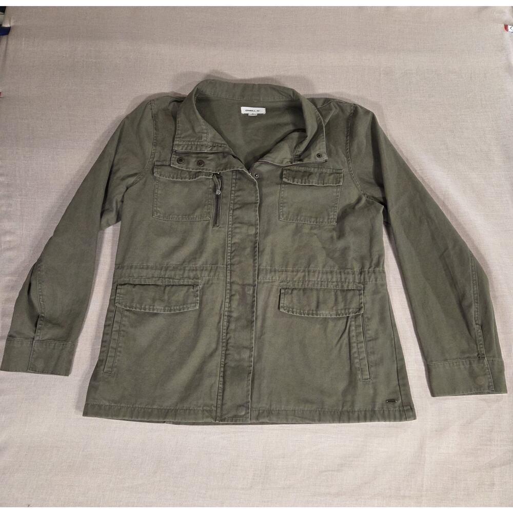 O'NEILL Olive Green Men's Cotton Chore Coat Miltary Field XL